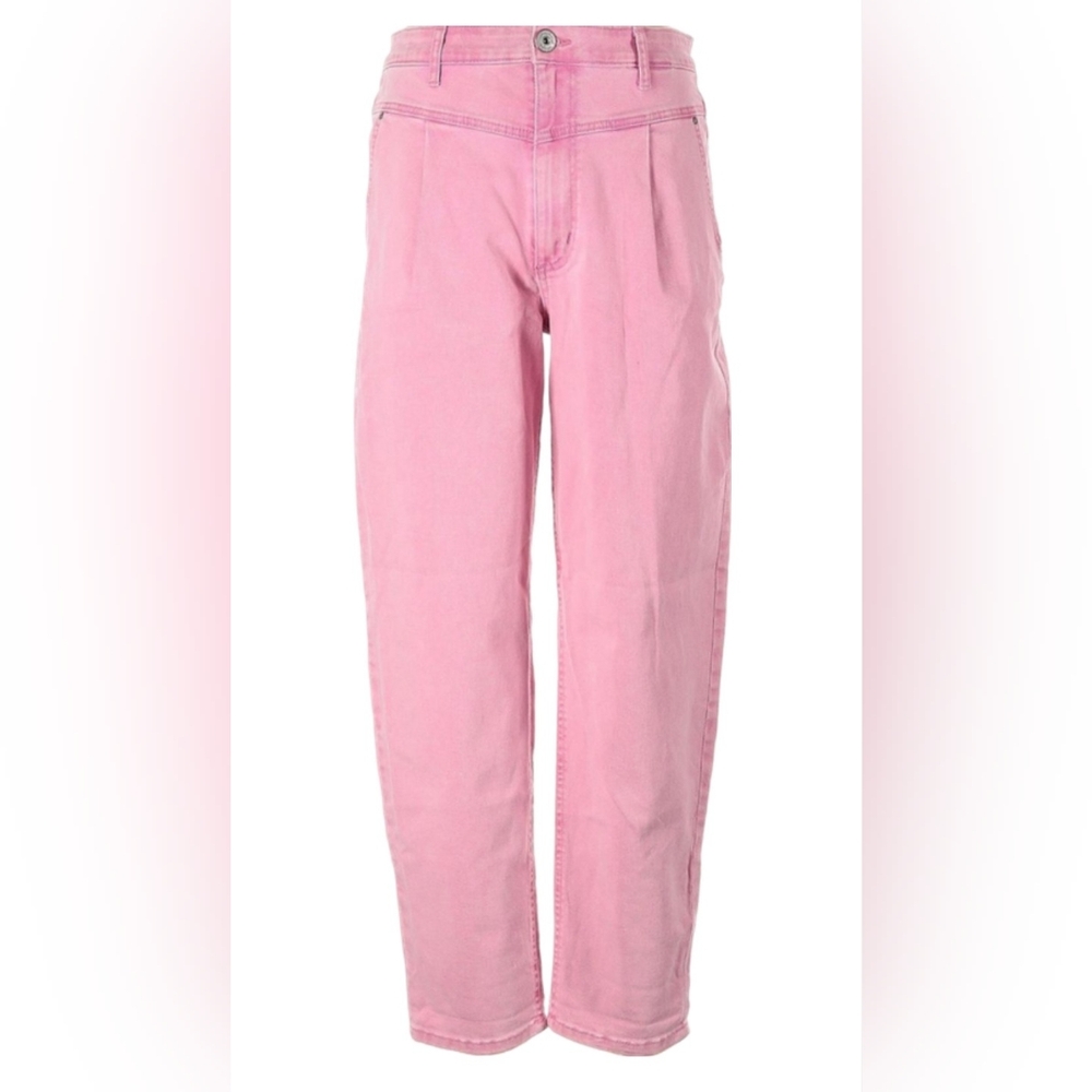 Inc Pink Loose Fit Jeans With Vintage Style Yoke Detail 80s 90s Retro